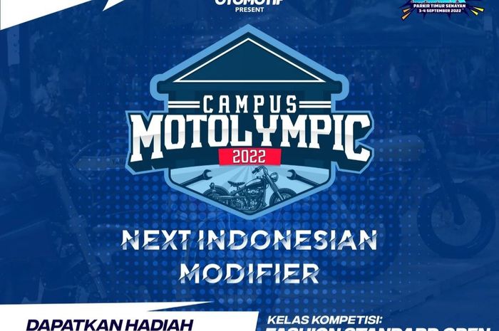 Lomba modifikasi motor Campus Motolympic 2022 bakal digelar di Otobursa Tumplek Blek 2022