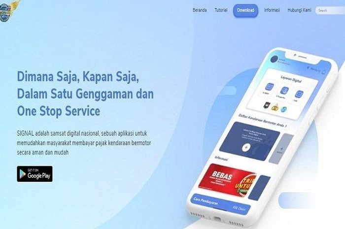 Cara bayar pajak motor secara online lewat aplikasi SIGNAL 