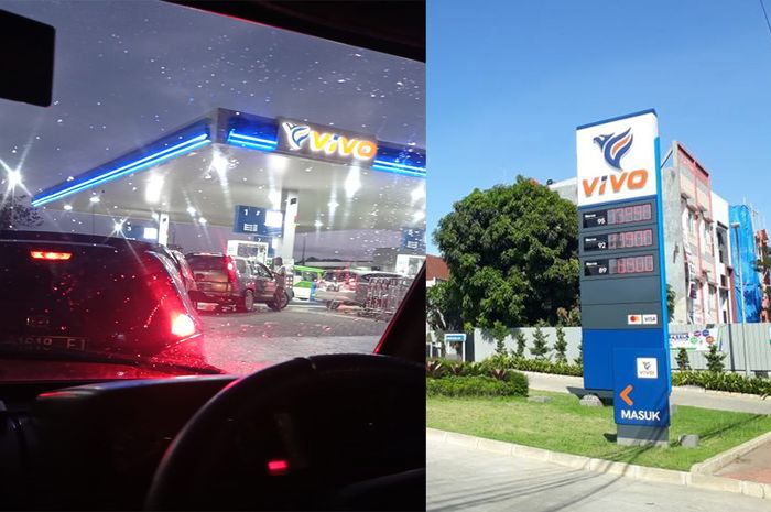Banyak kendaraan mengantre di dispenser BBM yang dijual Rp 8.900 per liter SPBU Vivo, apa jenis bahan bakarnya? 