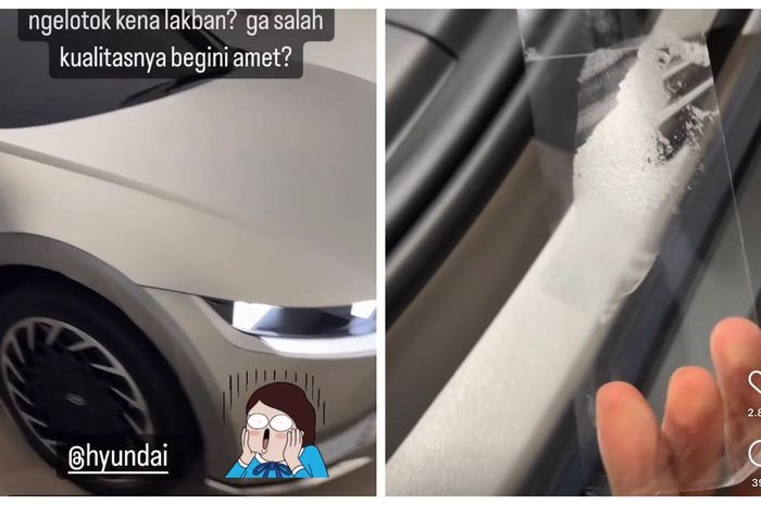 Pemilik Hyundai Ioniq 5 curhat soal cat mengelupas terkena lakban
