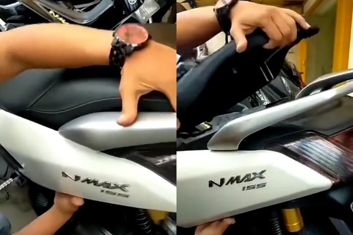 Viral video cara membobol jok Yamaha NMAX 155 di media sosial belakangan ini.