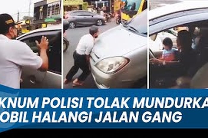 Ketua RT yang berusaha mengimbau oknum polisi enggan memindahkan Toyota Kijang Innova.
