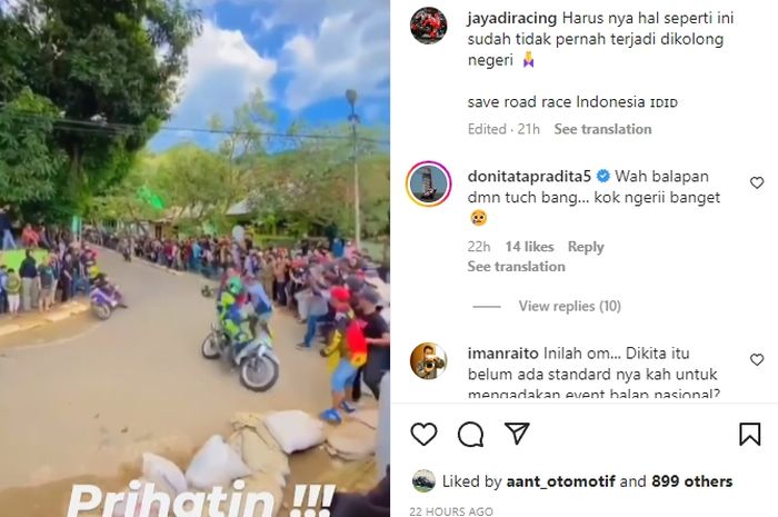 Viral video kericuhan di ajang balap motor yang digelar di Enrekang, Minggu (11/09/2022).