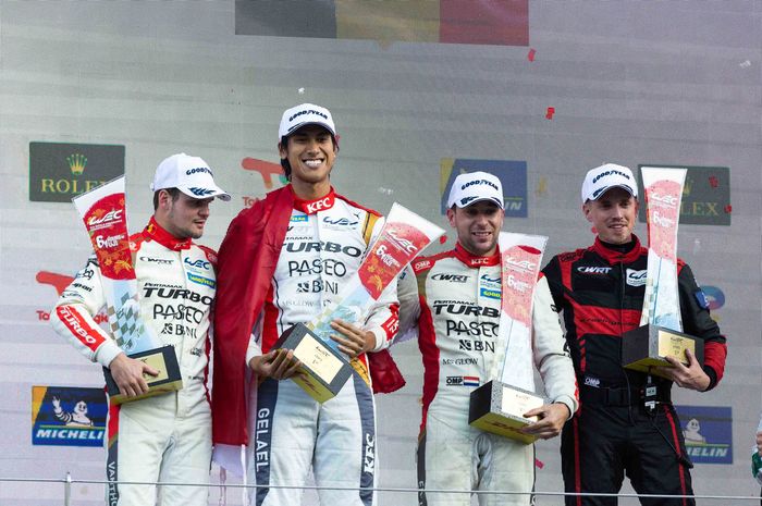  Tim WRT yang menjadi tim Sean Gelael memenangkan balap ketahanan FIA WEC Fuji 2022 kelas LMP2 di Jepang (11/9). 