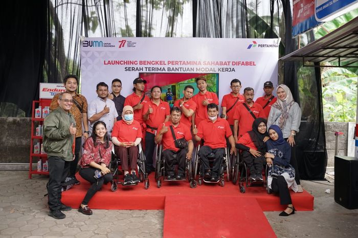 Pertamina luncurkan program Bengkel Pertamina Sahabat Difabel di Bantul, Jogja (15/9/2022)