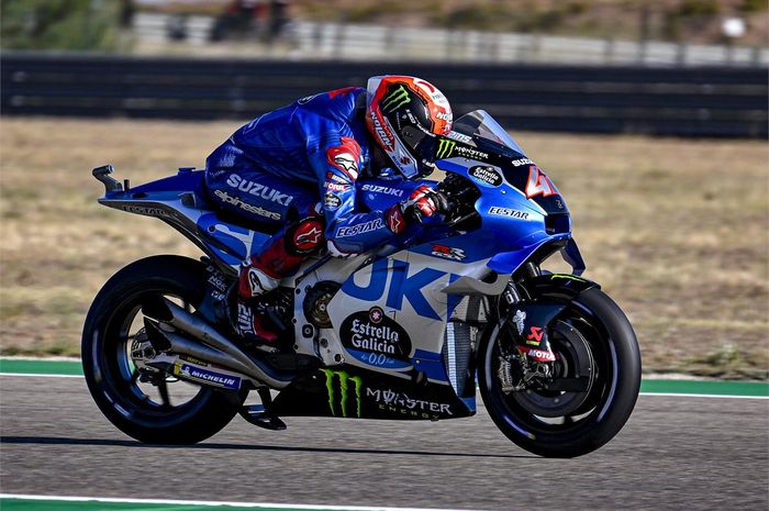 Perangkat baru pengatur tinggi atau ride height device membawa Alex Rins lebih berani di barisan depan pada MotoGP Aragon 2022. 