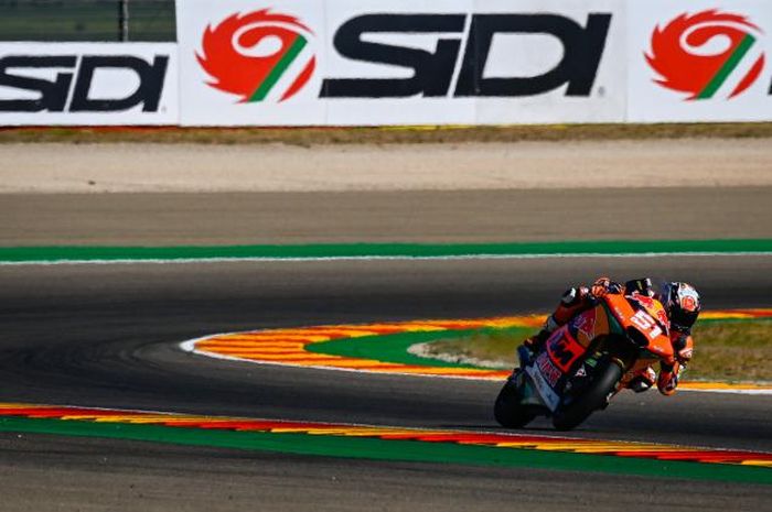 Pedro Acosta sabet kemenangan di balapan Moto2 Aragon 2022, Minggu (18/09).
