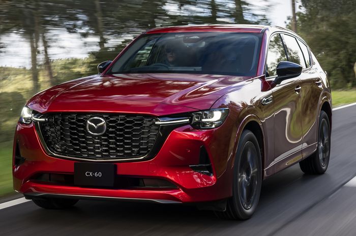 Ilustrasi mobil hybrid baru Mazda akan hadir tahun 2023 di Indonesia, modelnya diduga adalah CX-60.