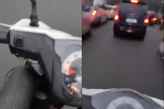 Viral video kecelakaan Honda BeAT di Simpang Tegalega, Bandung, pada Rabu (21/09/2022).
