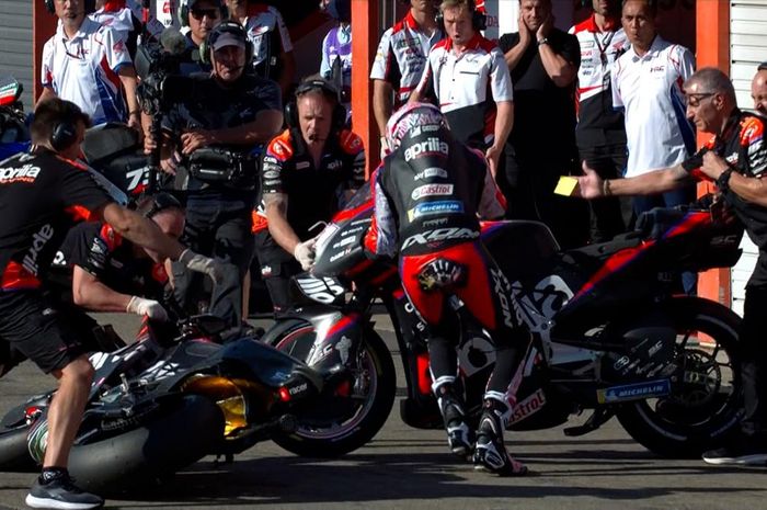 Aleix Espargaro mengganti motor di balap MotoGP Jepang 2022 dan start dari pit