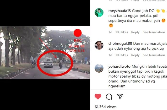 Viral rekaman video sopir Daihatsu Gran Max ugal-ugalan dan bikin celaka pemotor di Surabaya, Minggu (25/09/2022).