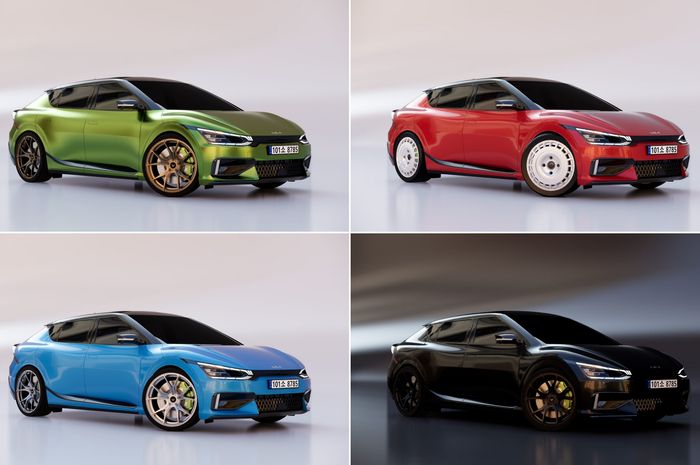 Digimod Kia EV6 dengan pilihan warna menarik dan pelek keren