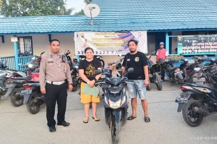 Yamaha Mio 125 milik Stevany Mita Kusen kembali lewat Operasi Zebra Cartenz 2022 setelah hilang dimaling