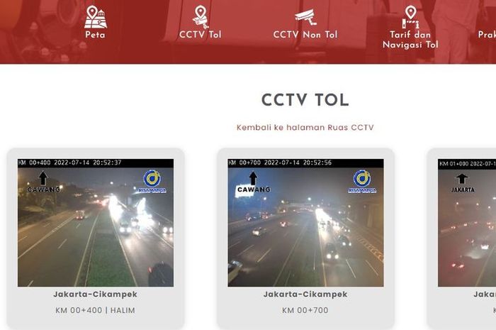 CCTV jalan tol bisa diakses semua orang denga cara begini