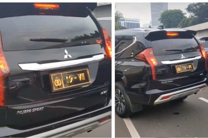 Kendaraan dinas polisi minta jalan viral