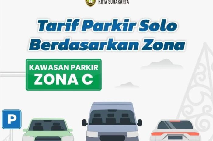 Berikut tarif parkir kota Solo berdasarkan Zona