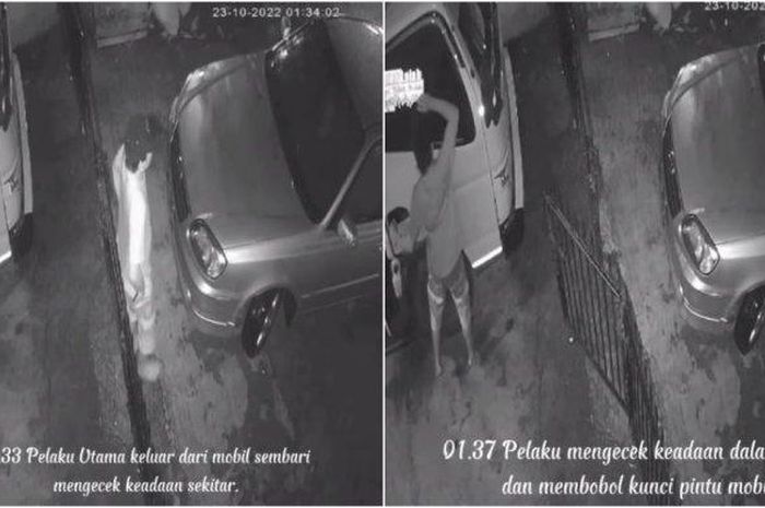 Rekaman CCTV aksi maling truk boks di gudang toko Plastik Aneka Jl Penegak Raya, Jembatan Dua, Rawalumbu, kota Bekasi