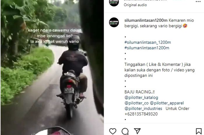 Tangkapan layar Honda Vario modifikasian yang cukup nyeleneh.