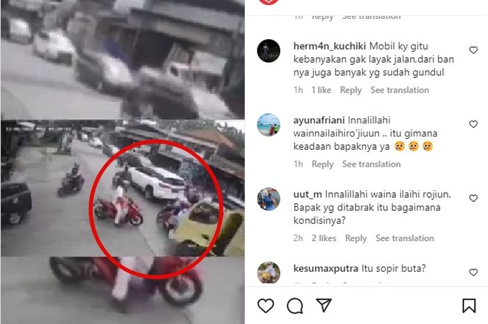 Detik-detik kecelakaan truk seruduk pemotor terjadi di Jalan Dr Setiabudi, Tangerang Selatan, Banten, pada Minggu (06/11/2022).