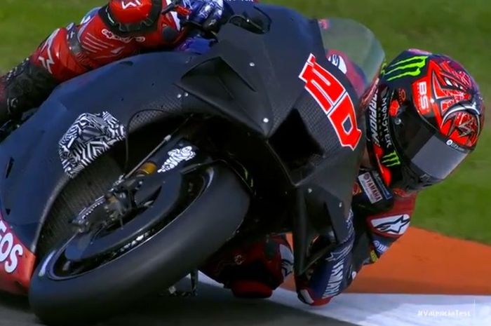 Fabio Quartararo pakai aero fairing Yamaha M1 terbaru di Tes MotoGP Valencia 2022