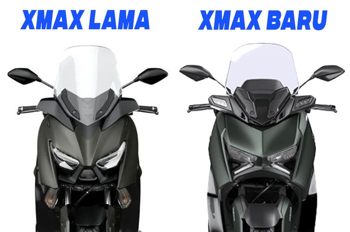 Ada perbedaan tampilan antara Yamaha XMAX 250 lama dan XMAX Connected