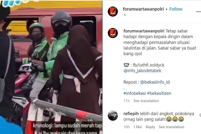 Video emak-emak marah tendang motor dan pukul driver ojol, viral di media sosial 