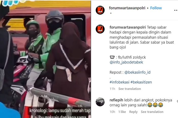 Video emak-emak marah tendang motor dan pukul driver ojol, viral di media sosial 