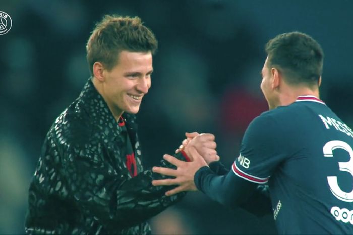 Momen Lionel Messi saat bertemu Fabio Quartararo, pada Desember 2021.