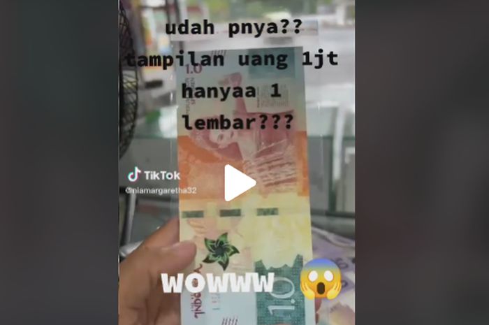Penampakan uang specimen pecahan satu juta yang viral di media sosial