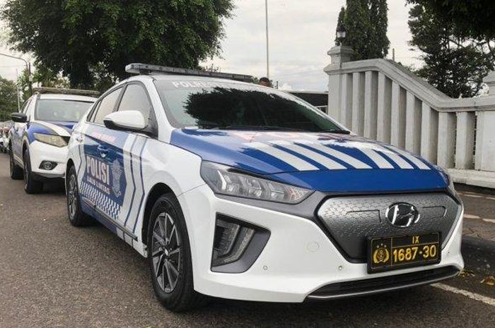 Hyundai IONIQ Electric eks Patwa KTT G20 Bali dihibahkan ke Polresta Solo dari Korlantas Polri