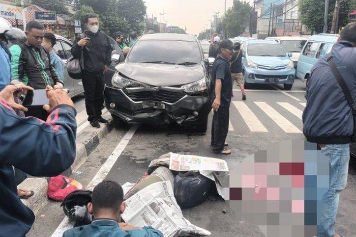 Anggota TNI Tewas ditabrak dan diseret Toyota Avanza nopol B 2499 EBQ di Jl Dewi Sartika, Kramat Jati, Jakarta Timur