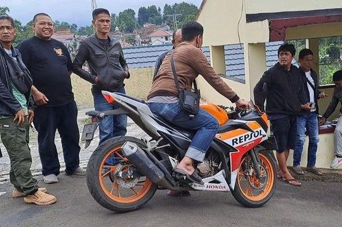 Honda CBR150R milik korban Gempa Cianjur berhasil dikembalikan setelah sempat dibawa kabur maling modus beli