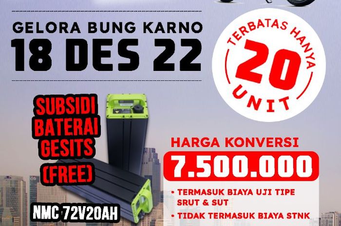 Program konversi ESDM untuk Honda Supra X 125 akan diadakan hari Minggu (18/12) esok
