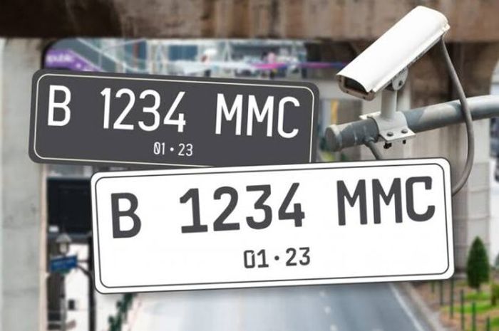 Ilustrasi pelat nomor