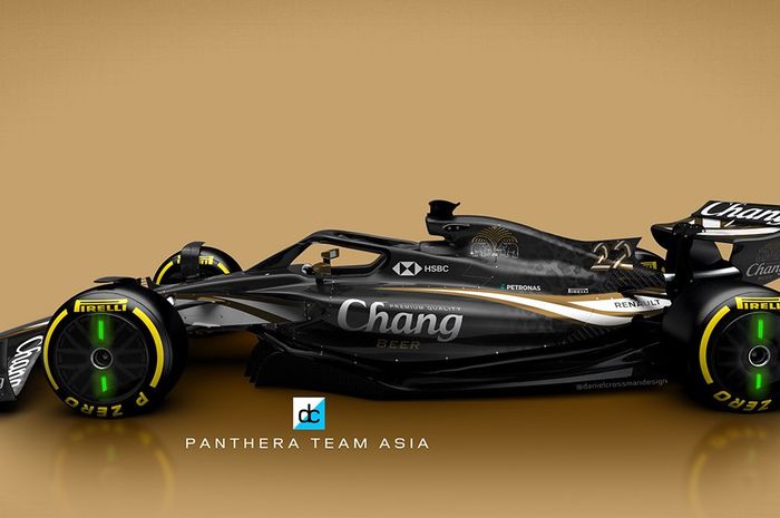 Ilustrasi mobil Panthera Team Asia di F1