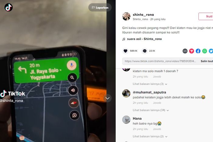 Pemotor Honda BeAT dibuat kesal, gara-gara pacarnya salah lihat navigasi Google Maps dan bikin mereka nyasar ke Solo.