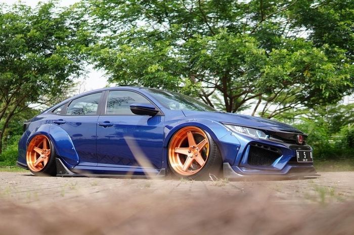 Honda Civic Turbo pasang pelek HSR Forged GT02