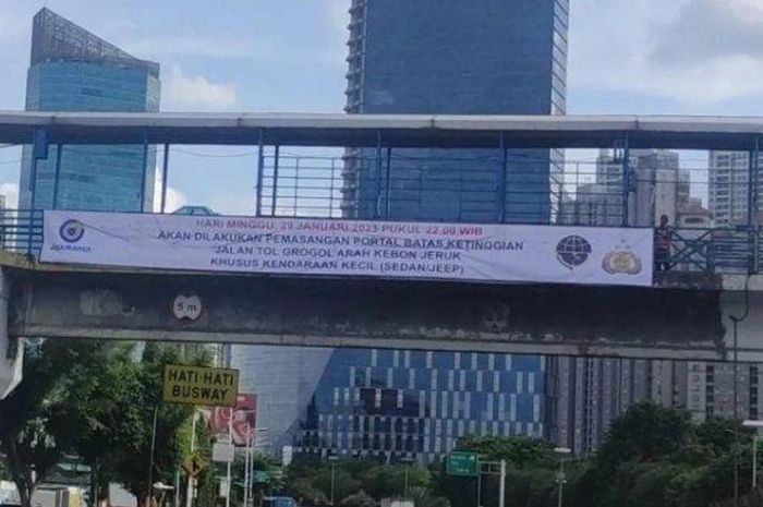 Polres Jakarta Barat beri imbauan jika akan ada pemasangan portal di tol Grogol-Kebon Jeruk 29 Januari 2023