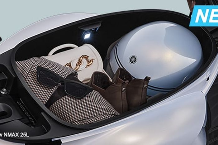 Kapasitas bagasi Yamaha Grand Filano Hybrid Connected 27 liter dan dilengkapi lampu LED