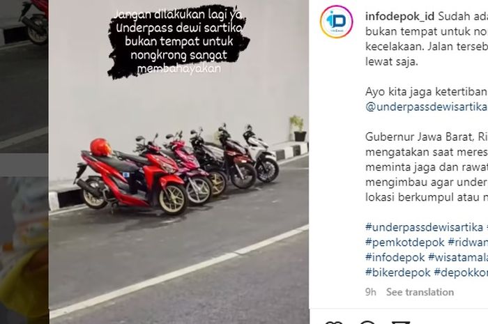 Underpass Dewi Sartika Depok dipakai nongkrong