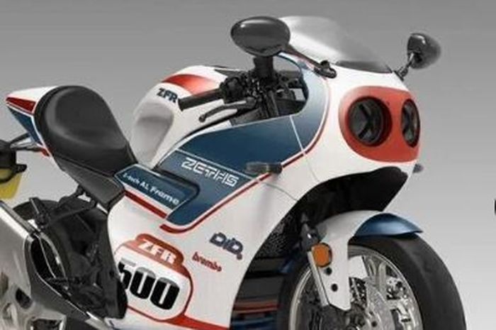 Bocoran tampilan motor sport 500 cc baru yang mengusung gaya klasik ala motor balap era 1980-an.