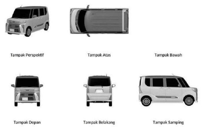 Mobil Daihatsu yang didaftarkan di DJKI Kemenkumham