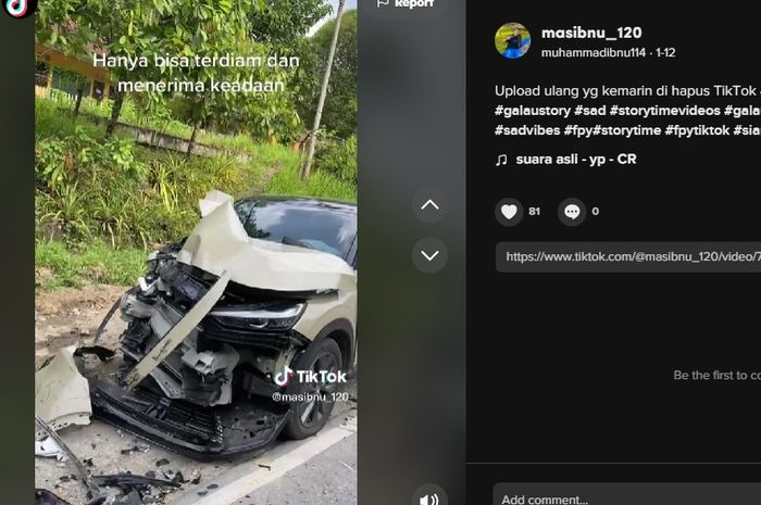 Honda HR-V masih bau dealer berakhir babak belur di pinggir jalan.