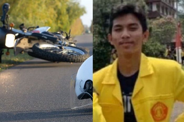 Ilustrasi kecelakaan motor (kiri), Mahasiswa UI bernama M Hasya Attalah (17) tewas ditabrak mobil pensiunan polisi (kanan), simak kronologi versi polisi.