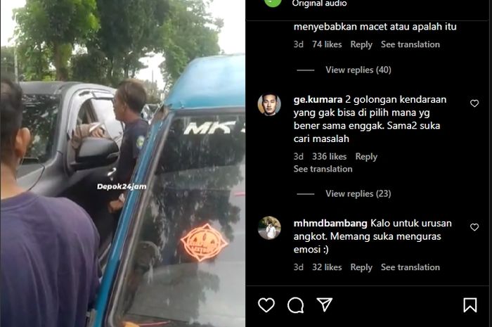 Viral video sopir angkot cekcok dengan pengemudi Mitsubishi Pajero Sport pelat RF di Jalan Lenteng Agung, Senin (30/01/2023).