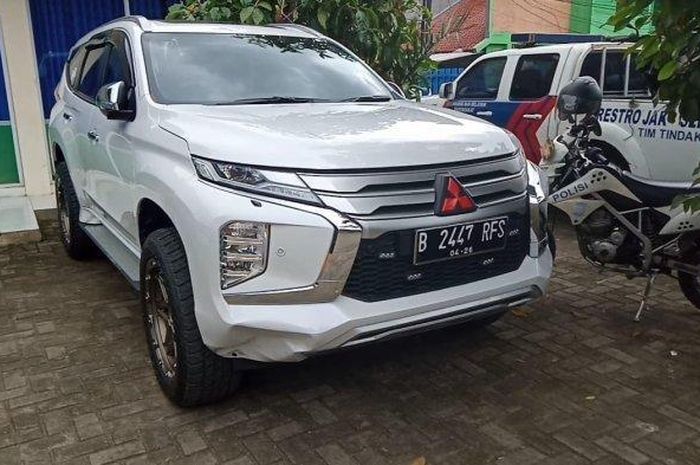 Mitsubishi Pajero Sport pensiunan Polisi, AKBP Purnawirawan Eko Setia Budi Wahono yang menabrak mahasiswa UI lalu diganti warna dari hitam jadi putih