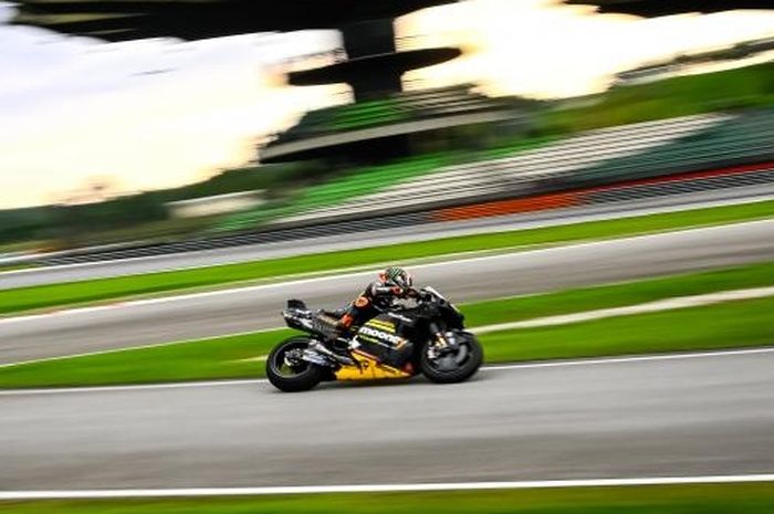Pembalap tim Mooney VR46 Racing, Luca Marini jadi pembalap tercepat di Tes MotoGP 2023 Sepang hari ketiga, Minggu (12/02/2023).