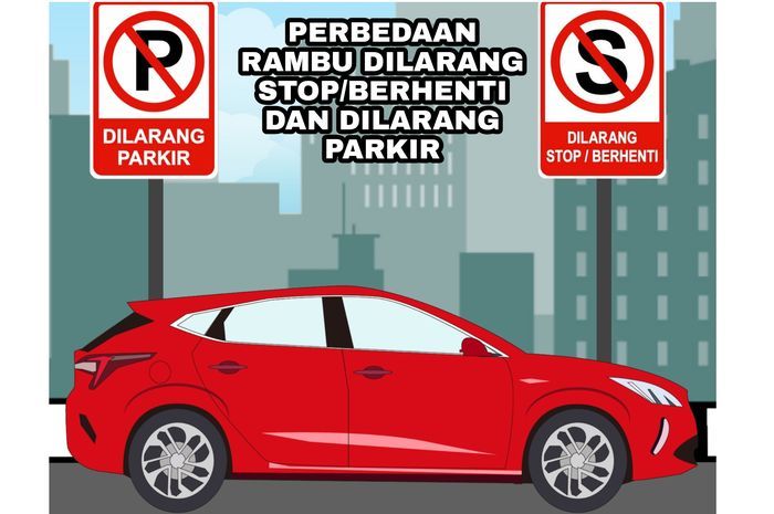 Perbedaan arti rambu dilarang parkir dan berhenti