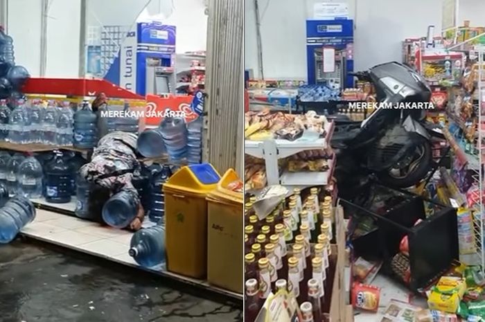 Kondisi pengendara Yamaha NMAX setelah tabrak minimarket di Jaksel.