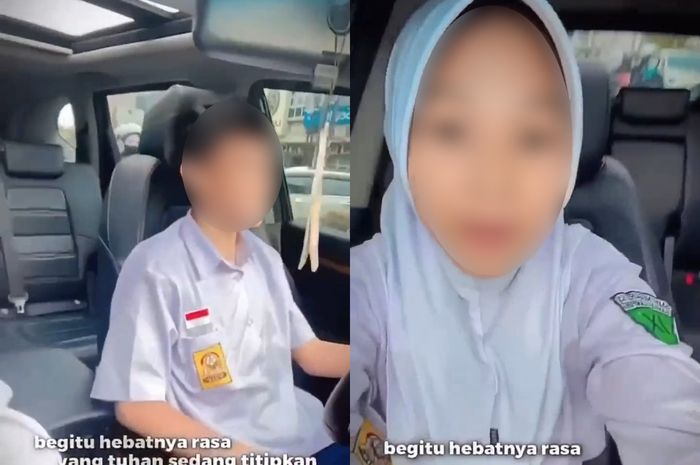Viral video pelajar SMP yang lagi nyetir mobil, tapi enggak pakai sabuk pengaman.